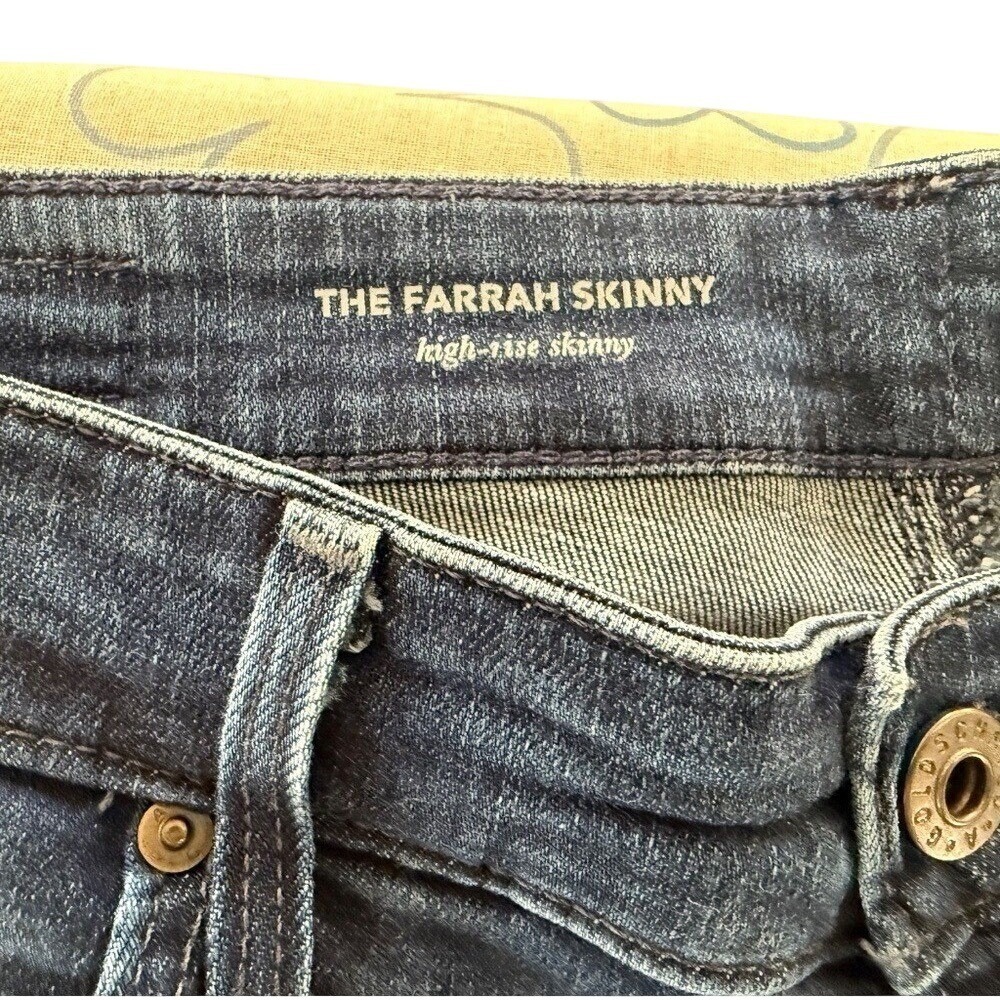 AG Adriano Goldschmied The Farrah Skinny Jeans - High‎ Rise Dark Wash (29R) - Picture 4 of 9